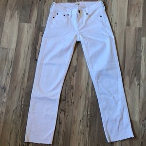 J Crew white stretch jeans